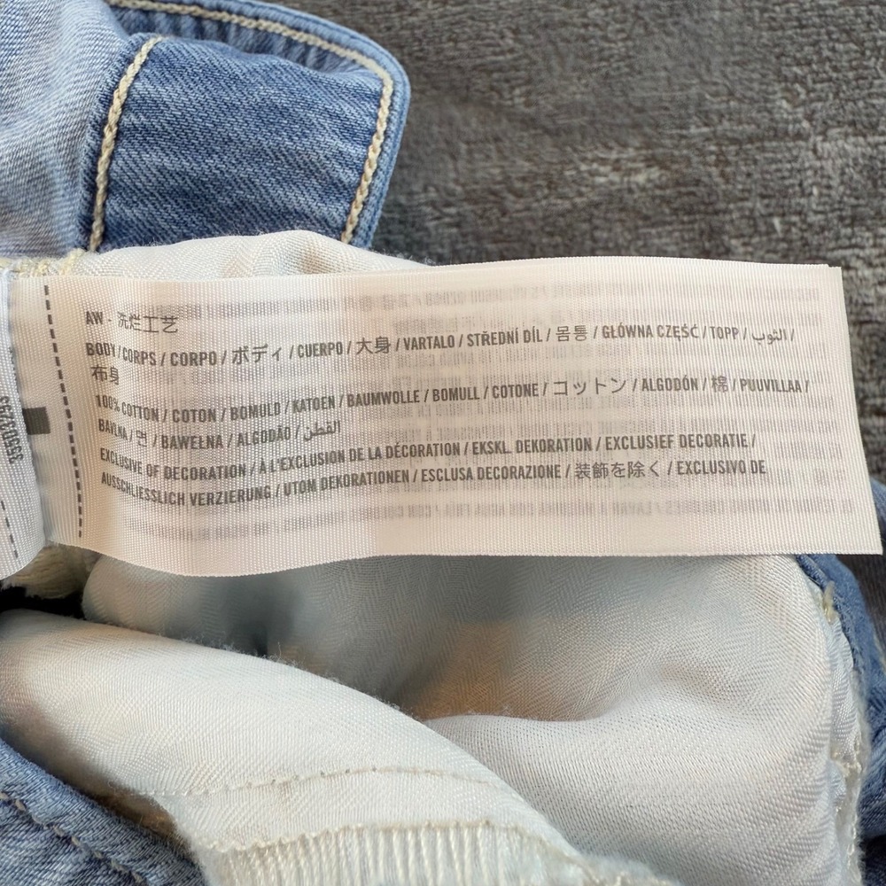 Hollister Ultra High-Rise Vintage Baggy Pants Light Wash Distressed Jeans 5R/27R - Picture 3 of 9